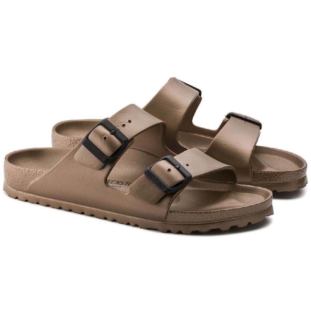 Birkenstock Metallic Copper Arizona EVA Womens Slide On Sandals 1001500