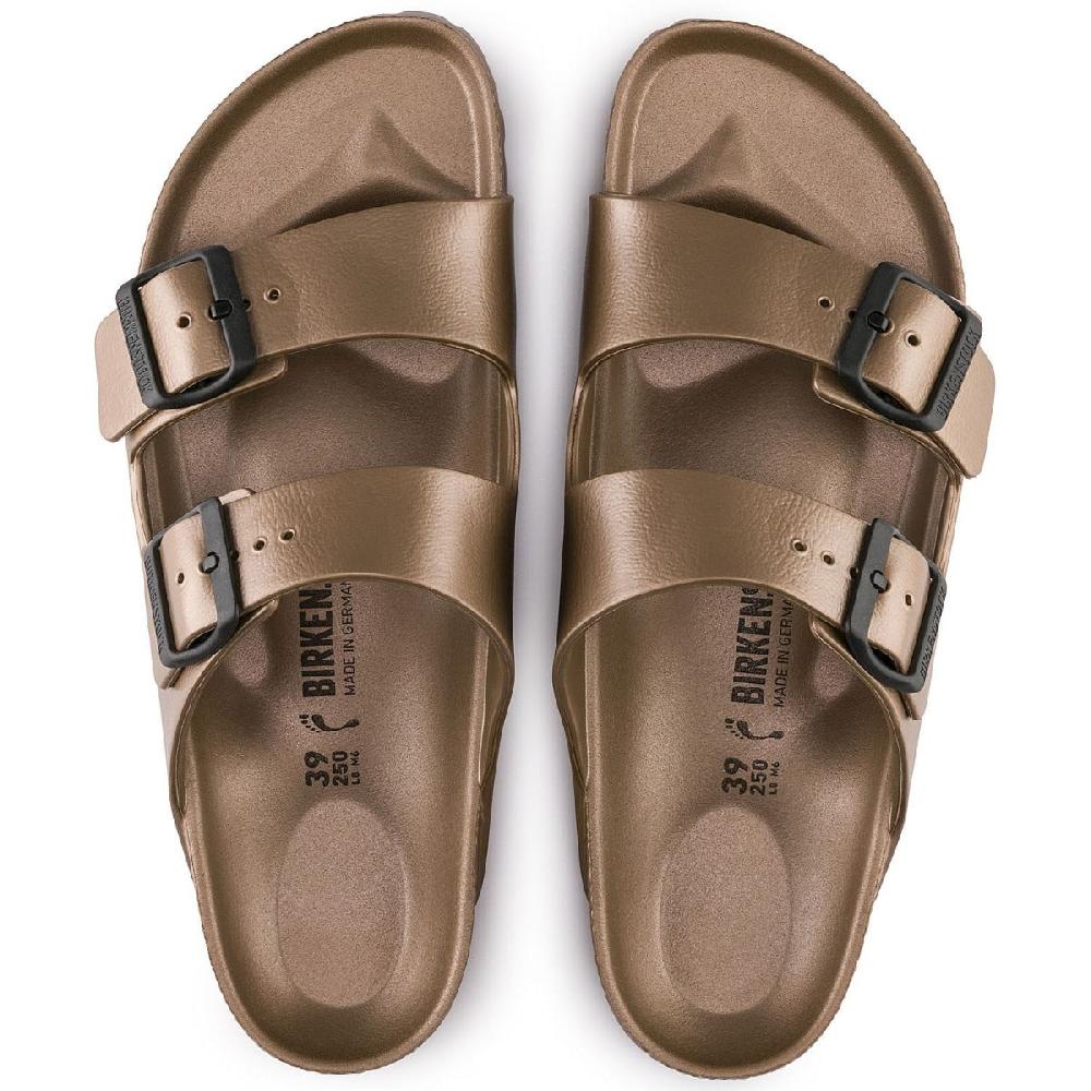 Birkenstock Metallic Copper Arizona EVA Womens Slide On Sandals 1001500