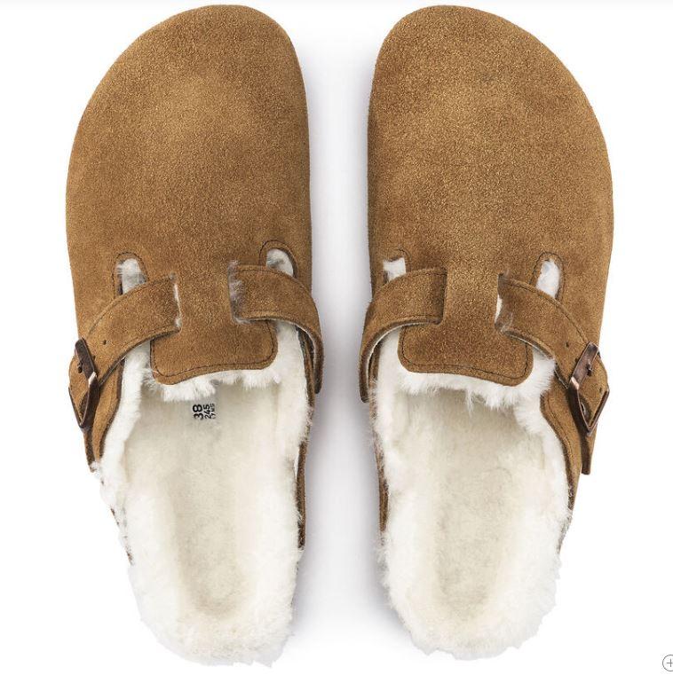 Birkenstock Mink Boston Shearling Womens Clogs R1001140