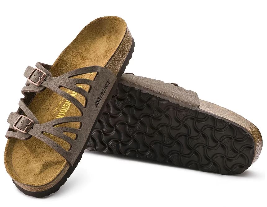 Birkenstock Mocha Granada Birkibuc Womens Slide On Sandals N1000605