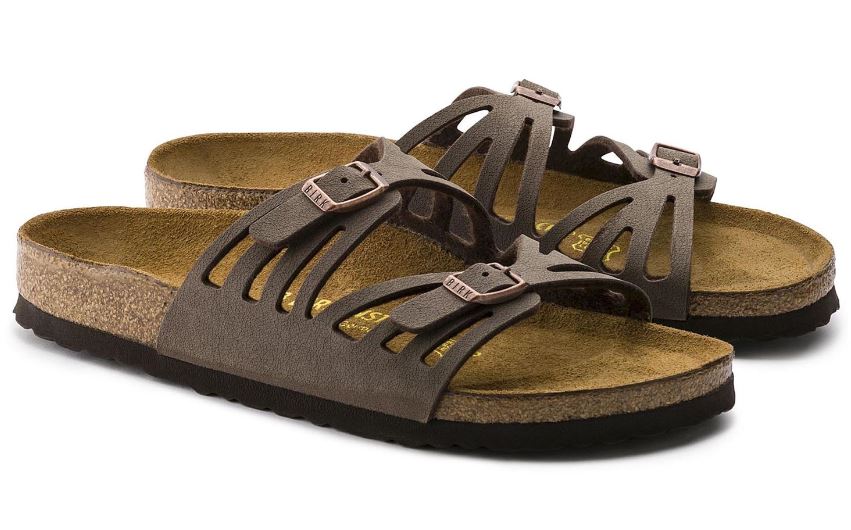 Birkenstock Mocha Granada Birkibuc Womens Slide On Sandals N1000605