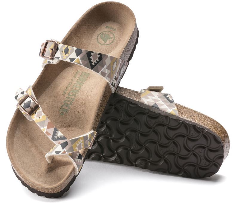 Birkenstock Printed Mocha Mayari Vegan Womens Causal Sandals 1019602