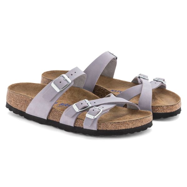Birkenstock Purple Fog Franca Soft Footbed Nubuck Leather Women's Sandals R1024209