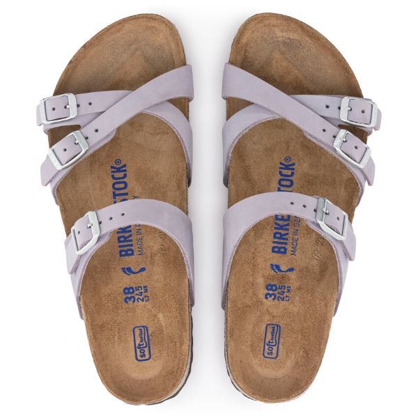 Birkenstock Purple Fog Franca Soft Footbed Nubuck Leather Women's Sandals R1024209