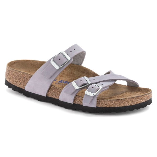 Birkenstock Purple Fog Franca Soft Footbed Nubuck Leather Women's Sandals R1024209