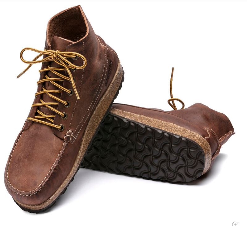 Birkenstock Roast Marton Oiled Leather Men's Lace Up Boots 1017142