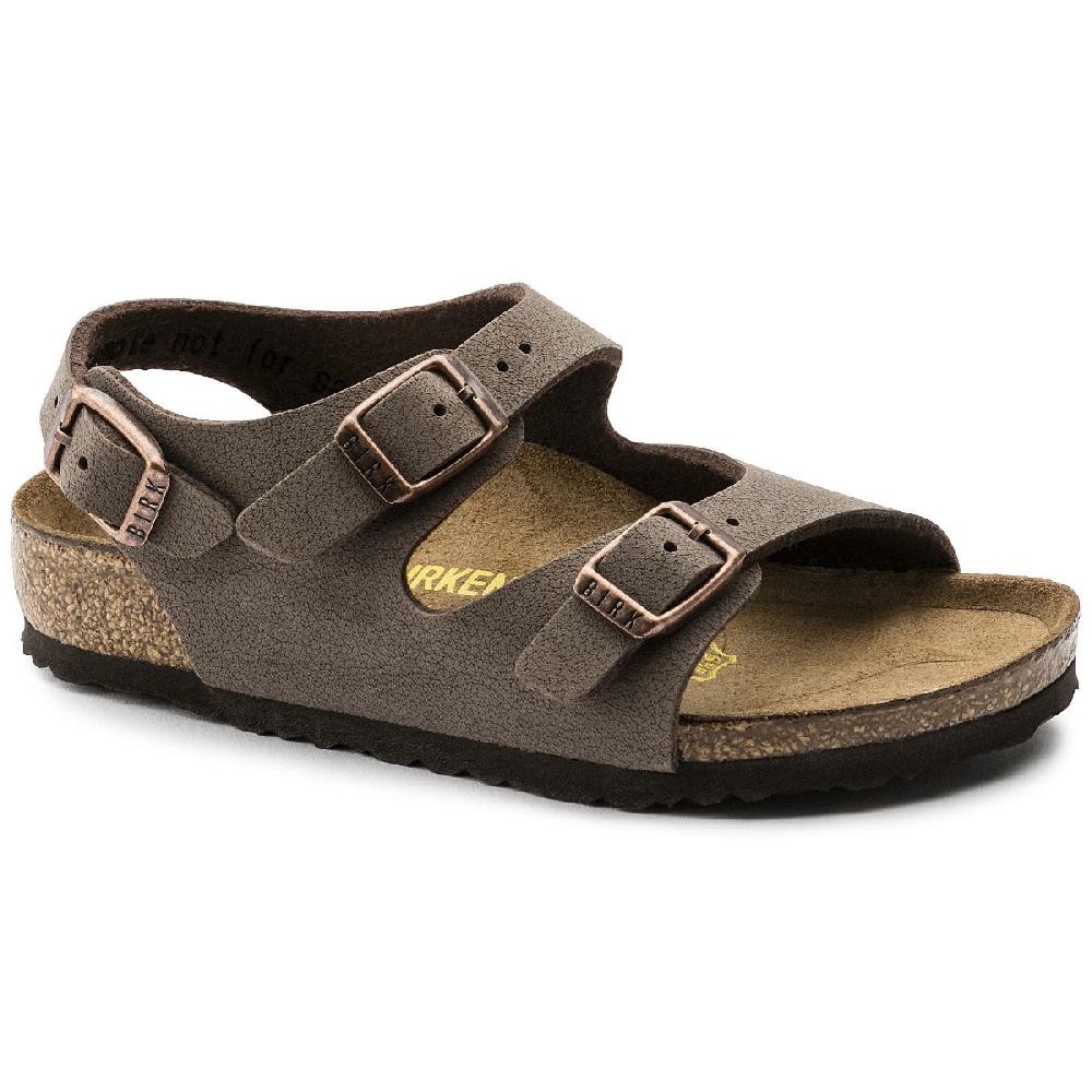Birkenstock Roma Slide Moca Leather Kids Sandals 23307-3