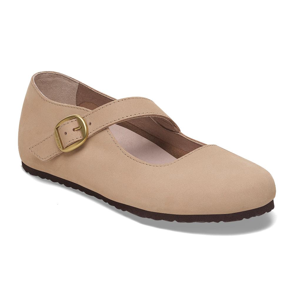 Birkenstock Sand Tracy Nubuck Leather Women's Ballet Flats N1029776