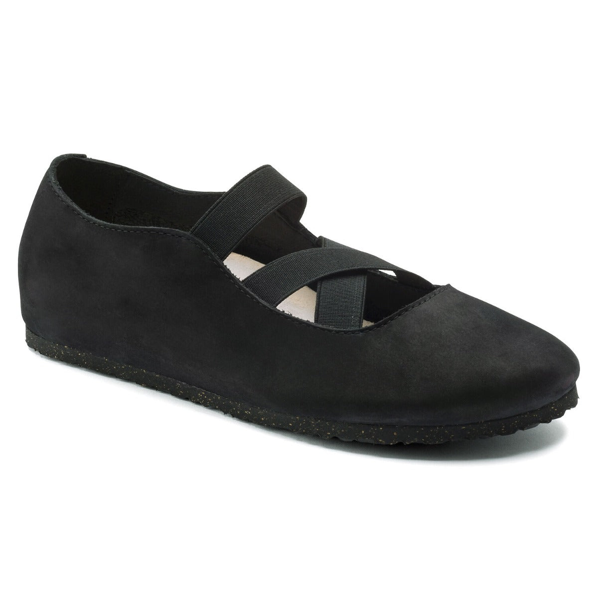 Birkenstock Santa Ana Black Nubuck Leather Shoes N1016311