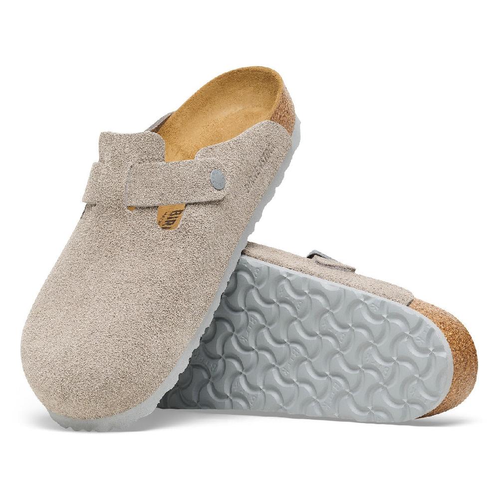 Birkenstock Stone Coin Boston Suede Leather Women's Clogs N1027751