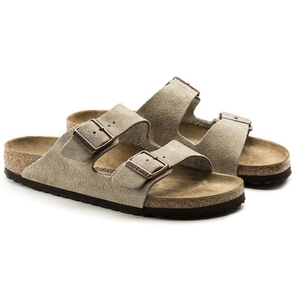 Birkenstock Taupe Arizona Suede Leather Womens Sandals 0051461