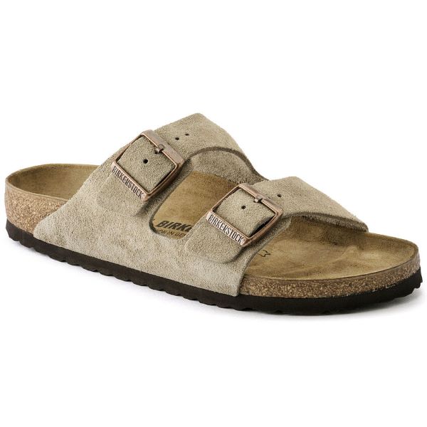 Birkenstock Taupe Arizona Suede Leather Womens Sandals 0051461