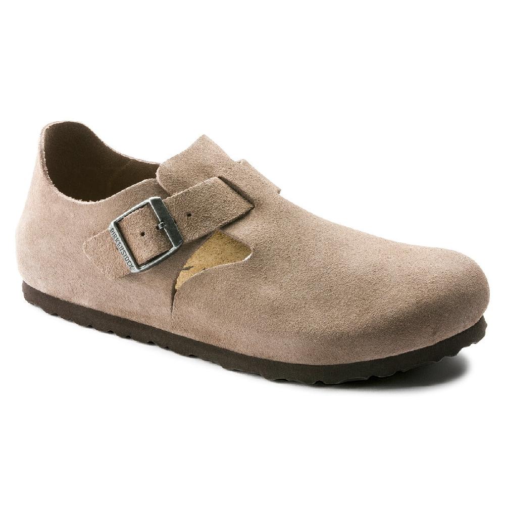 Birkenstock Taupe London Suede Leather Womens Closed Toe Shoe N1010504