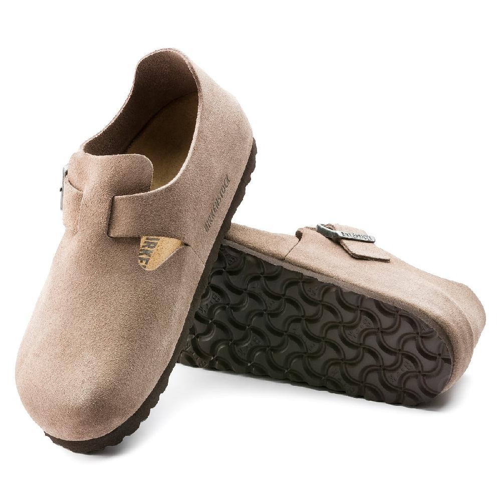 Birkenstock Taupe Suede Leather London Men's Closed Toe Shoes R1010503