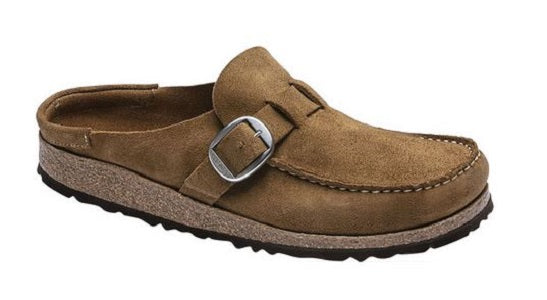 Birkenstock Tea Suede Buckley Moccasin Style Womens Clog 1017828-N