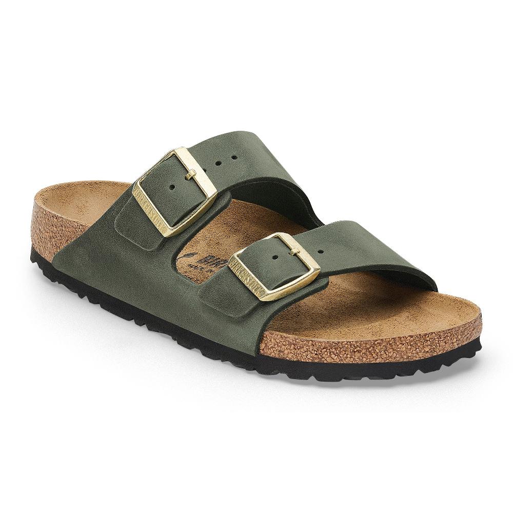 Birkenstock Thyme Arizona Oiled Leather Women's Slide On Sandals 1028030