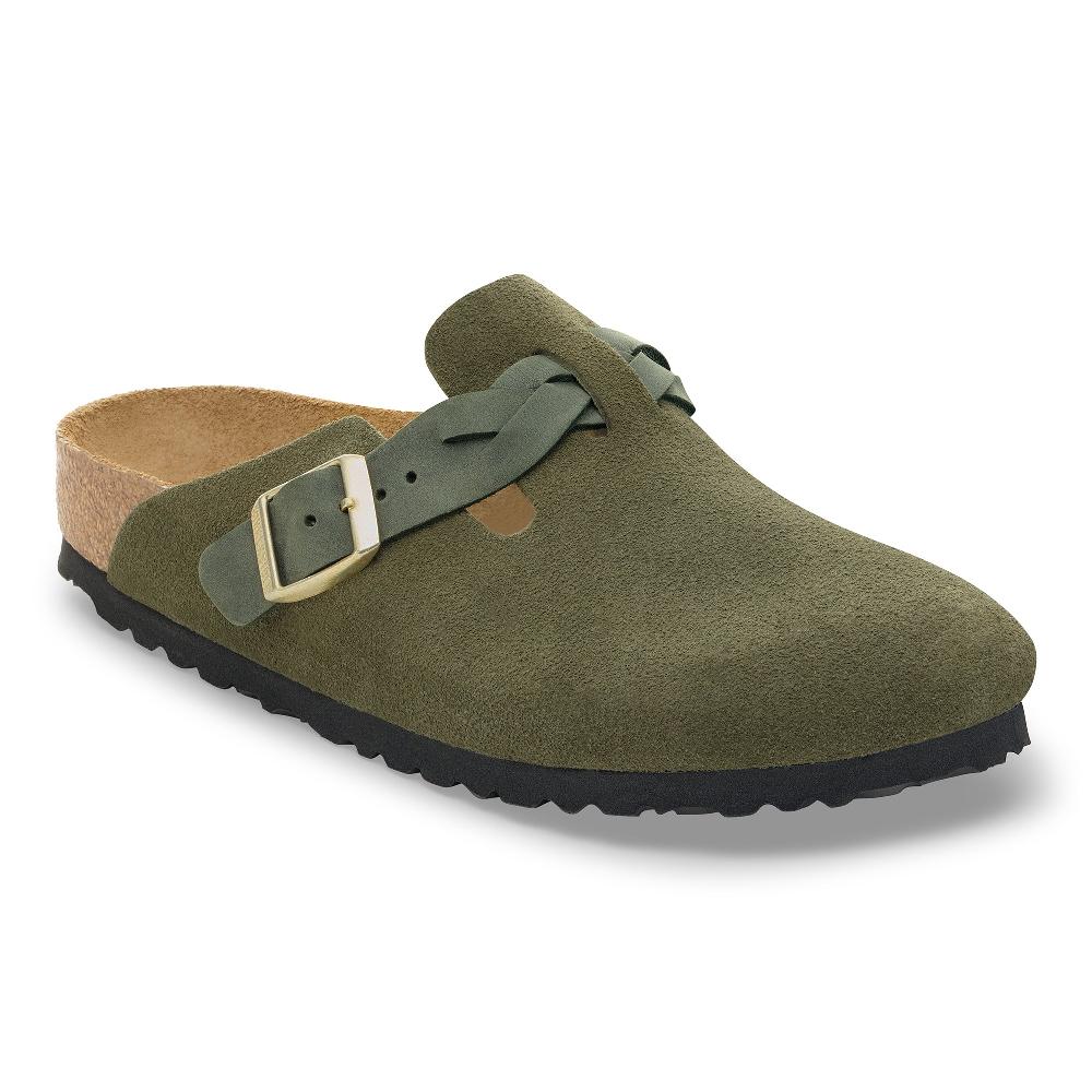 Birkenstock Thyme Boston Braided Suede Leather Women's Clogs N1030599