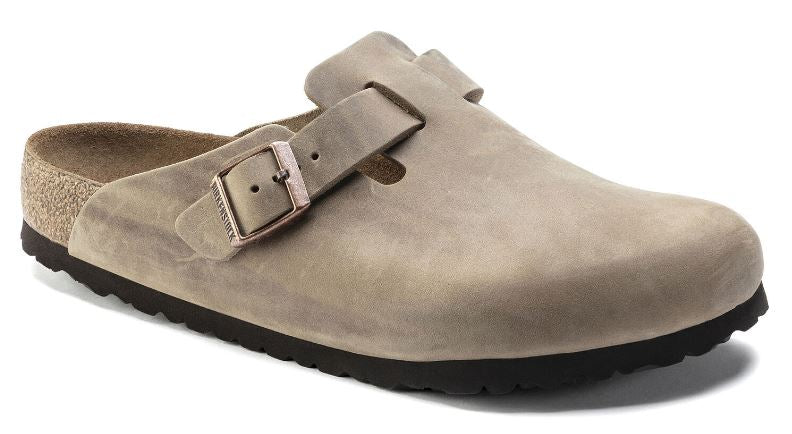 Birkenstock Tobacco Brown Boston Soft Footbed Oiled Leather Womens Clogs N1019484