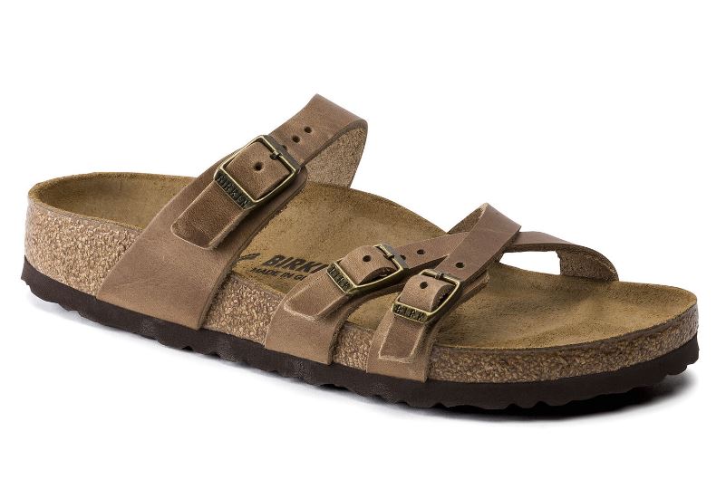 Birkenstock Tobacco Brown Franca Oiled Leather Womens Sandals 1015931