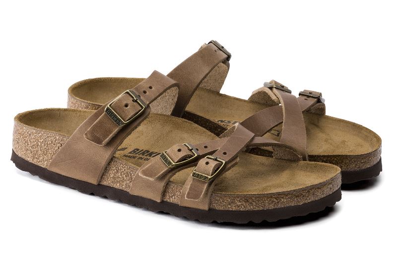 Birkenstock Tobacco Brown Franca Oiled Leather Womens Sandals 1015931