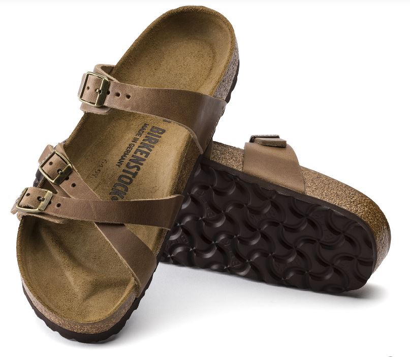 Birkenstock Tobacco Brown Franca Oiled Leather Womens Sandals 1015931