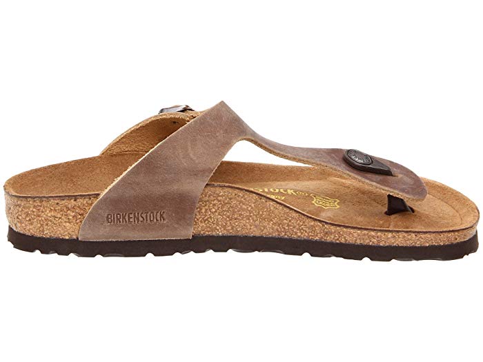 Birkenstock Tobacco Oiled Leather Gizeh Womens Slide On Thong Sandals R943811