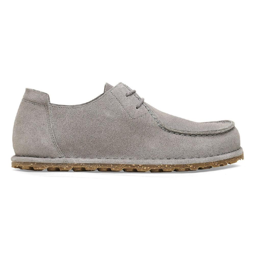 Birkenstock Whale Gray Suede Leather Utti Lace Men's Casual Shoes R1027311