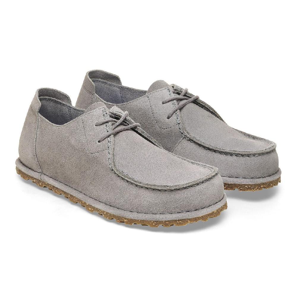 Birkenstock Whale Gray Suede Leather Utti Lace Men's Casual Shoes R1027311
