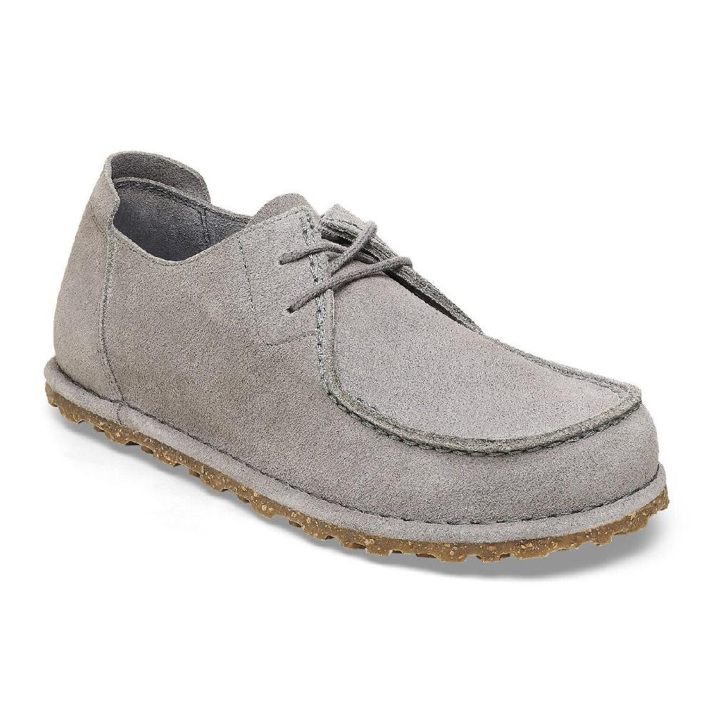 Birkenstock Whale Gray Suede Leather Utti Lace Men's Casual Shoes R1027311