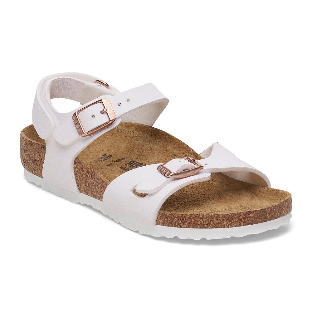 Birkenstock White Birko-Flor Rio AS Kids Sandals N1029454