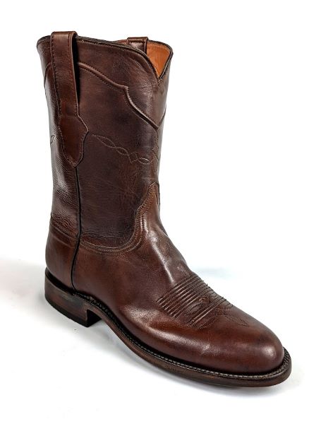 Black Jack Boots Burnished Brown Leather Ranch Hand Mens Boots BB331-47