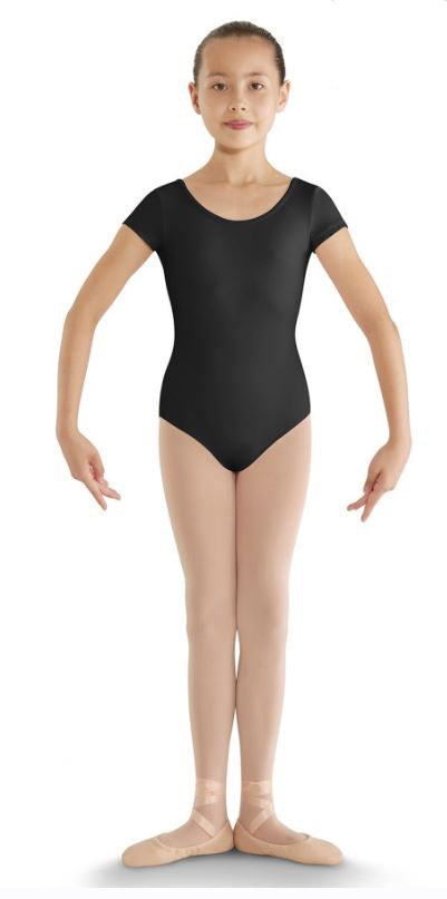 Bloch Black Bellflower Girls Cap Sleeve Leotard CL8832