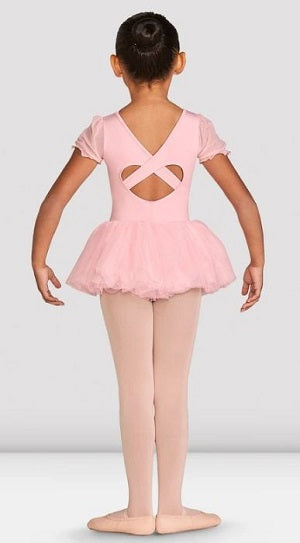 Bloch Girls Pastel Blue Amelia Frill Cross Back Tutu Leotard CL5542