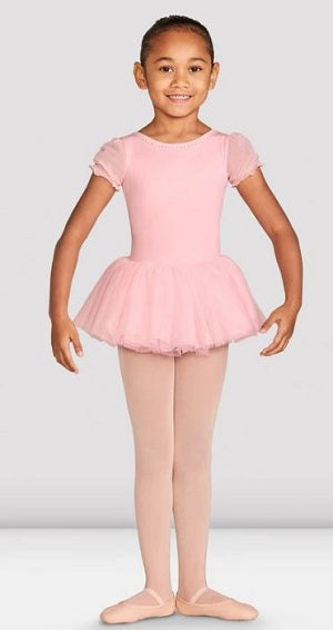 Bloch Girls Pastel Blue Amelia Frill Cross Back Tutu Leotard CL5542