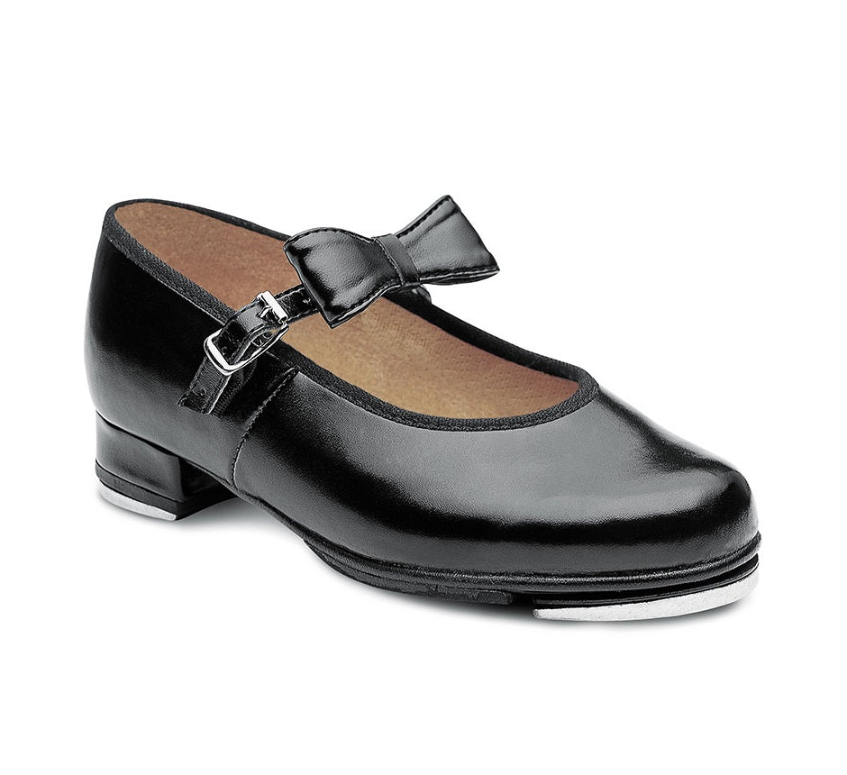 Bloch Merry Jane Girls Tap Shoes With Removable Bow Synthetic Leather S0352G