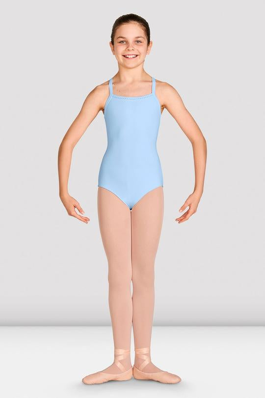Bloch Pastel Blue Laila Diamante Girls Camisole Leotard CL2975-PTB