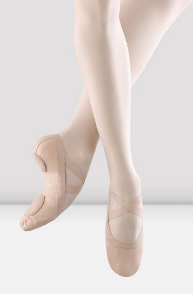 Bloch Pink Canvas Children's Synchrony Stretch Canvas Ballet Shoes SO625G-PNK