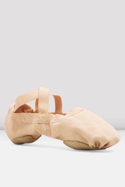 Bloch Pink Canvas Ladies Synchrony Stretch Canvas Ballet Shoes SO625L-PINK