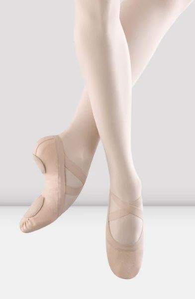 Bloch Pink Canvas Ladies Synchrony Stretch Canvas Ballet Shoes SO625L-PINK