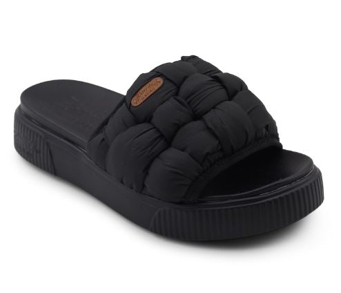Blowfish Black Puffy Nylon Darcy Womens Slide On Shoes ZS-1493