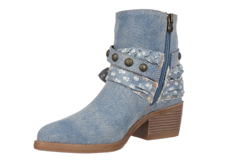 Blowfish Denim Blue Rally Women's Western Booties RALLY-DENIM