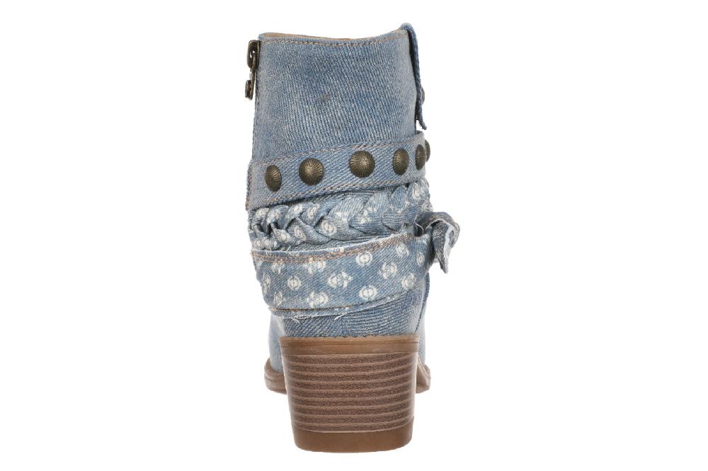 Blowfish Denim Blue Rally Women's Western Booties RALLY-DENIM