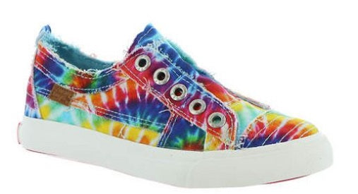 Blowfish Girls Rainbow/Tie Dye Play K Laceless Slip-On Shoe ZS-0061K TD PRT