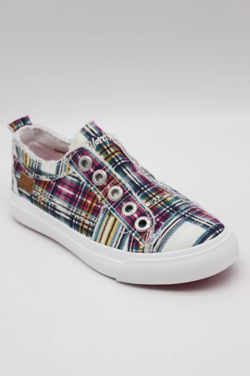 Blowfish Malibu Cream Ivy League Plaid Play-K Kids Sneakers ZS-0061K-PLAID