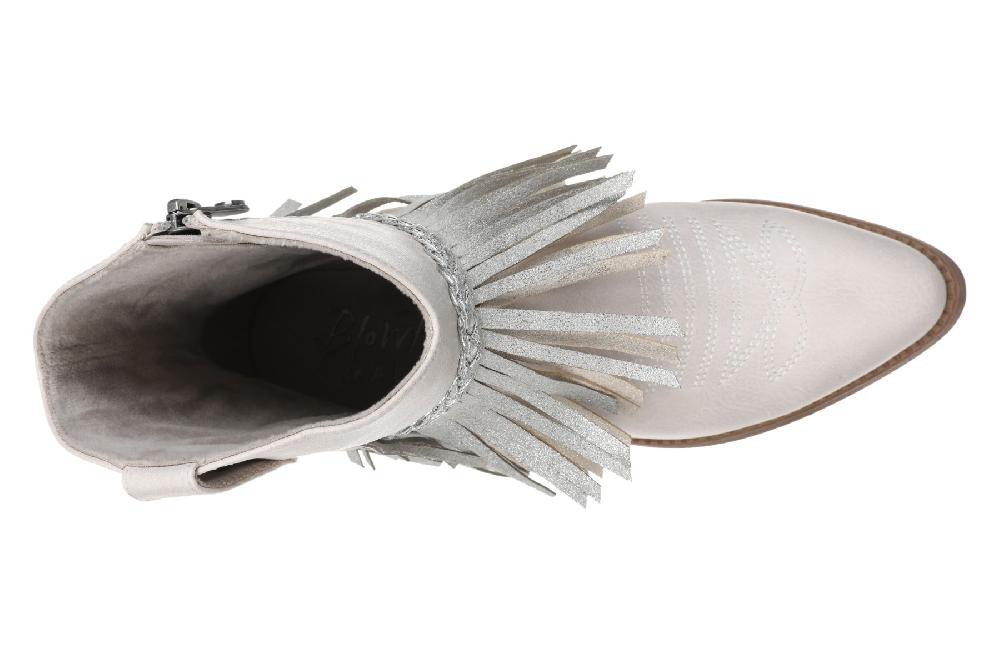 Blowfish Off White Faux Leather Remy Women's Fringe Booties REMY-WHITE