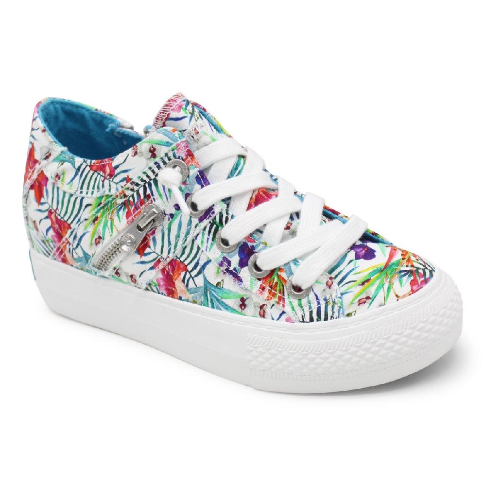 Blowfish Off White Hibiscus Melondrop Womens Casual Sneakers ZS-0651