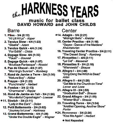 BOD9849 The Harkness Years-David Howard & John Childs
