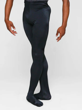Body Wrappers Black Cut And Sewn Convertible Foot Mens Dance Tight M90