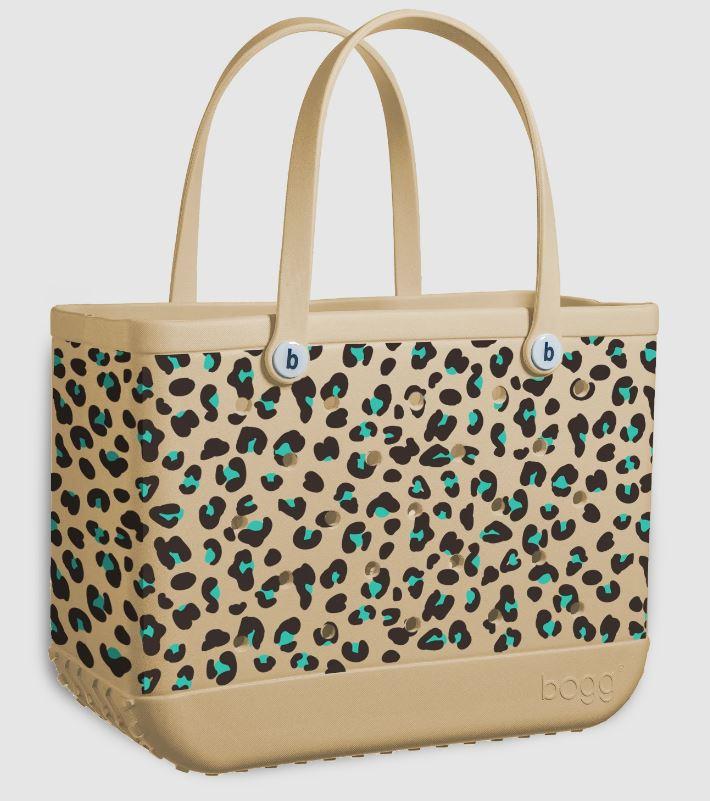 Bogg Limited Edition Turquoise Leopard Print Bogg Bag