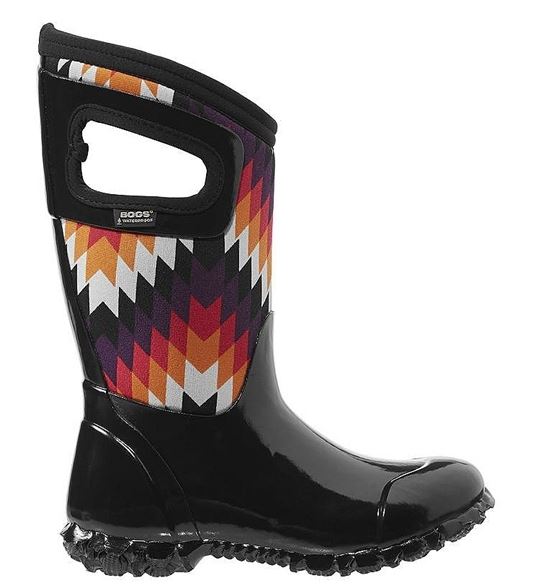 BOGS North Hampton Native Black Multi Kids Waterproof Boots 71841-009